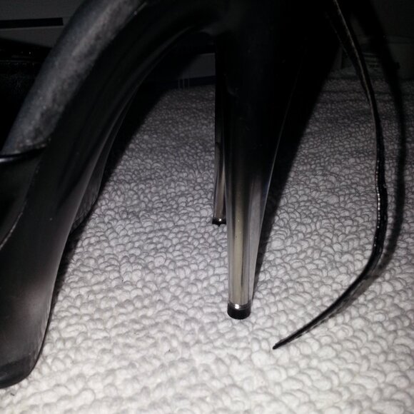 Black Two Strap Seychelle Dancer high heels worn - Picture 10 of 13